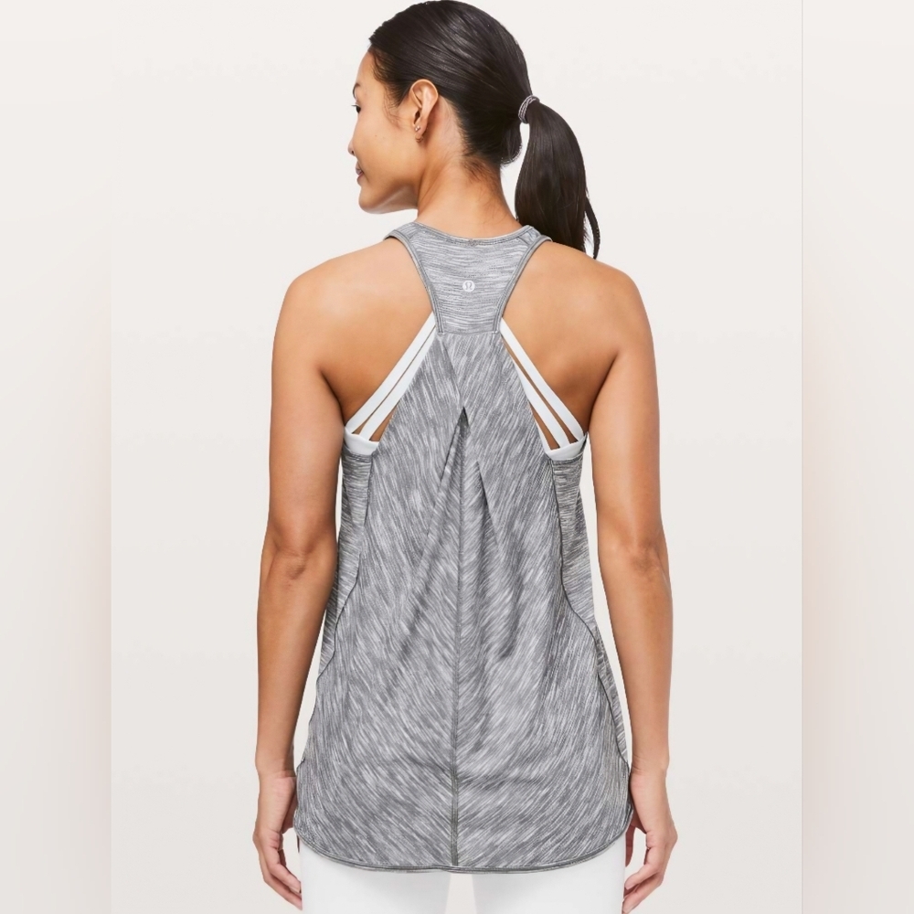 Lululemon Essential TankTiger Space Dye Alpine White Dark Slat